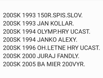 7 kusov 200 Sk proof mince - 8