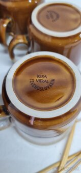 Hrnčeky KERA VITRAL Czechoslovakia - 8