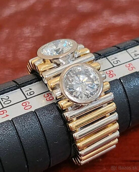 Zlatý prsteň 750 s diamantmi, 2,20 karátový, pevný, 14,92 gr - 8