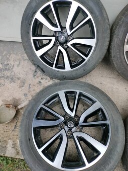 4ks alu disky orig. Nissan 5x114,3 R19 + snimače + pneu - 8