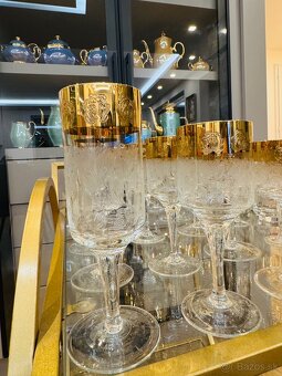 Sada pohárov z krištálového  skla LR Czechoslovakia,posielam - 8