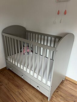 Ikea detská postielka GONATT s matracom rastúca a suflikmi - 8