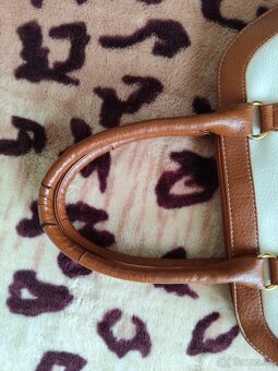 Bielohnedá kabelka Michael Kors,nemá vnútorný štítok, koža - 8