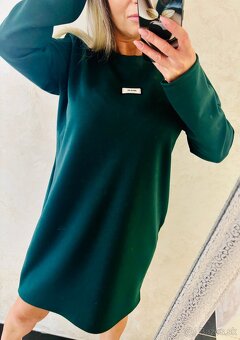 Damske voľne talianske šaty darkgreen - 8
