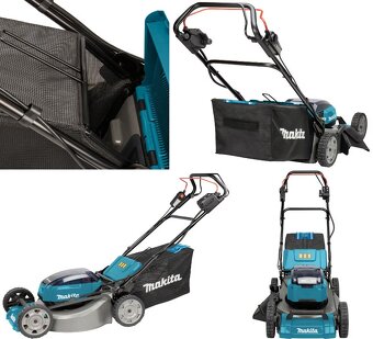 Makita kosacka DLM532Z (2x18V), baterie, nabijacka - 8