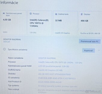 Asus X551C / Celeron 1007U / 4GB RAM / 500GB HDD / 15.6" - 8