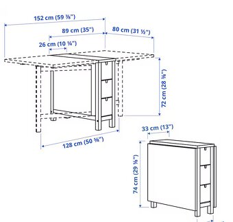 Ikea Norden | Rozkladací stôl pre 2/4 osoby - 8