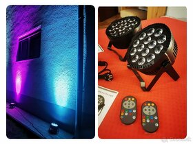 4ks led par reflektory RGBW-140W, diaľkové ovládanie + TAŠKA - 8