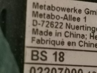 Metabo aku naradie 18v - 8