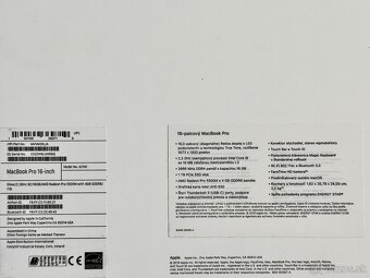 MacBook Pro 16" i9-2.3GHz,8j/16GB/1TB,Touchbar - TOP STAV - 8