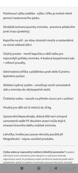 Predám nosič  od 10 mesiacov do 18 kg dieťa - 8