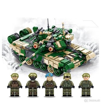 Stavebnice tankov + postavičky - typ lego - nové - 8