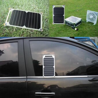 10W prenosny solarny panel/nabijacka s USB Portom - 8