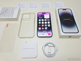 APPLE IPHONE 14 PRO 128GB SPACE BLACK,BATERKA 100% - 8