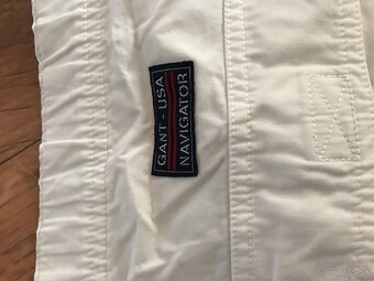 NOVÉ GANT originál biele pánske capri nohavice XL - 8