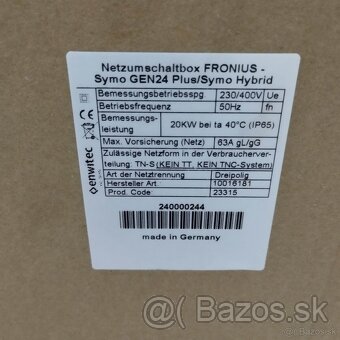 Enwitec sieťová spinacia skriňa k fronius - 8