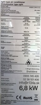 Klimatizácia NOVÁ WEBER wifi možnosť kúriť chladiť - 8