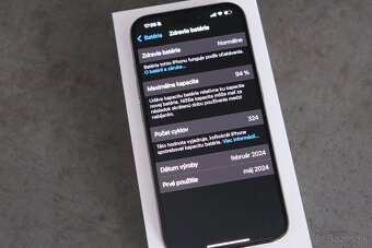 Apple iPhone 15 pro 128GB - Natural Titán - TOP STAV - 8