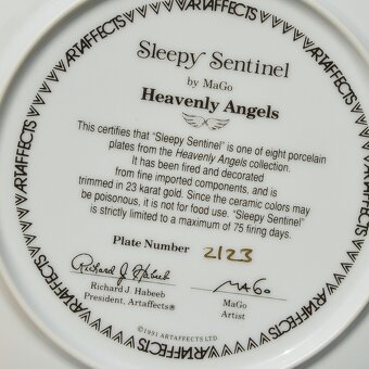 Porcelánové taniere - Anjel strážny a detičky - 8