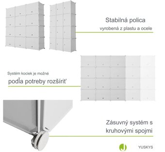 Skrinka na topánky botník - ľúbovoľné zostavenie tvaru - 8