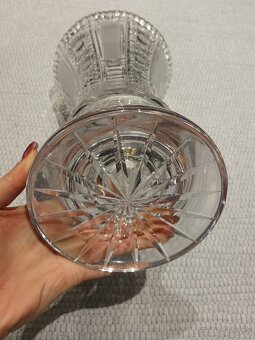 Brúsené sklo Bohemia Crystal - vysoká váza - 8