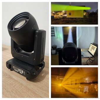 Set 2x 200W Beam hlavy + usb pc dmx prevodnik + káble - 8