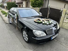 Svadobné vozidlo na prenájom Mercedes S500 L - 8