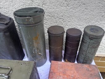 Vojenská bedňa,prepravný obal,USA kanister. - 8