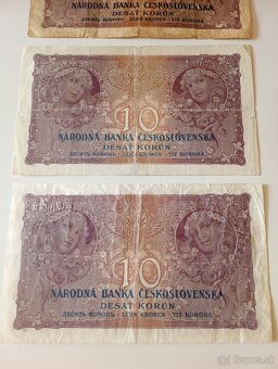 BANKOVKY 10 KČS 1927, RŮZNÉ SÉRIE, VŠE NEPERFOROVANÉ - 8