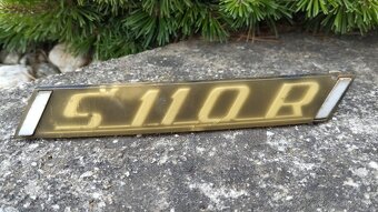 Originál starý původní štítek na zadní kapotu ŠKODA 110R - 8