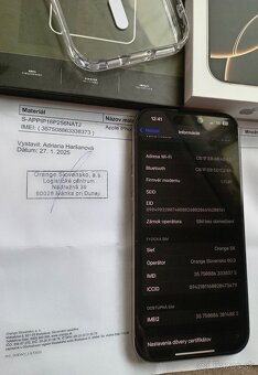 IPHONE 16 PRO 256GB natural titanium, komplet, ZÁRUKA 1/2027 - 8