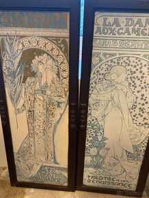 Alfonz Mucha krásne 4 secesné obrazy na stenu - 8