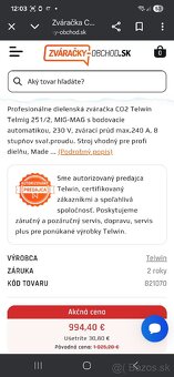 Predám profesionálnu Co2 zvaračku - 8