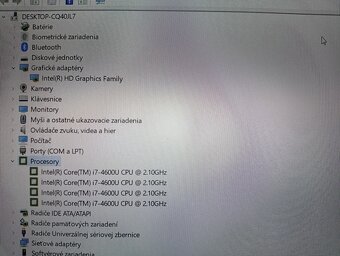 predám ntb Toshiba tecra Z50 / Intel core i7 / 8gb ram / ssd - 8