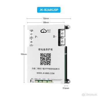 JK BMS 200A + 2A Active Balance balancer-12-24V - 8