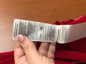 GUESS originál Red pánske polotricko L - 8