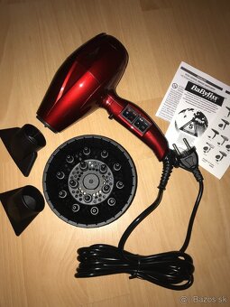 FÉN BaByliss Veloce 2200W červený + darček - 8