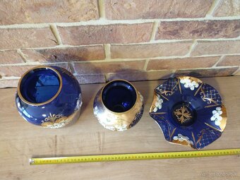 borské sklo,misa, váza, svietnik, popolník,flakón,napoleonky - 8