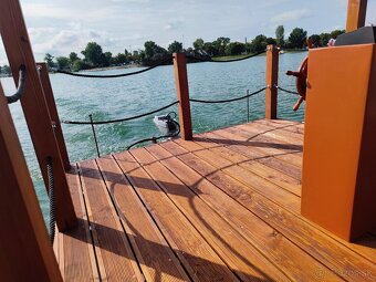 Katamaran drevená paluba 5,1 x 2,5m s hliníkovým pontónom - 8