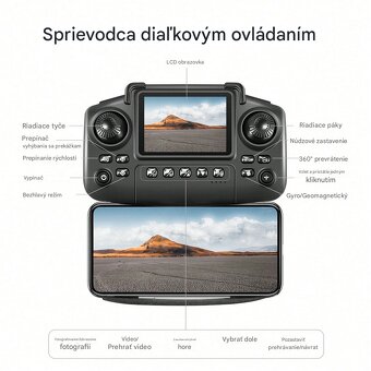 NOVINKA: Mini Dron SKYPRO s HD kamerou (1 batéria) + DISPLEJ - 8