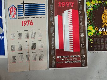 ČSSR, 15ks retro textilne kalendáre - 8