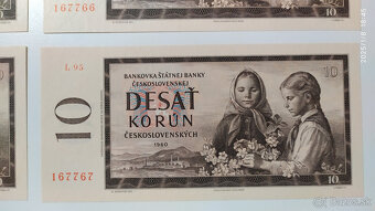 10 Kčs 1960 ..... 4 - postupka UNC, predposledná séria - 8
