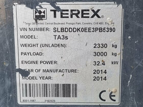 Prodám dumper Terex TA3S r.v. 2014 - 8