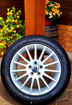 alu R16 5x100, VW Golf 4, Seat Leon, Octávia I., pneu 205/55 - 8