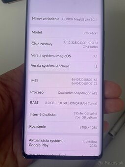 Predám honor magic 5 lite 256gb - 8