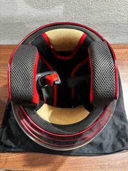 Prilba MOTOWELL OF3 červená lesklá otvorená s plexisklom - 8
