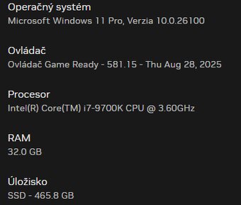 💻 Herný / výkonný PC – i7-9700K | RTX 2080 Super | 32GB RAM - 8