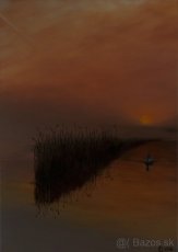 Ručne maľovaný obraz - olejomaľba - príroda - 8