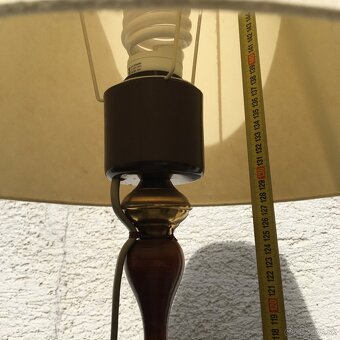 Retro starozitna podlahova stojata lampa drevena - 8