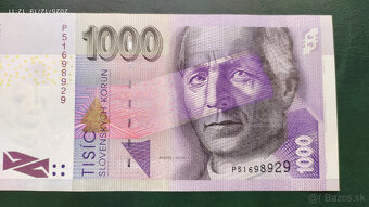 Bankovky 1000 Sk, 4 rôzne ročníky - 8